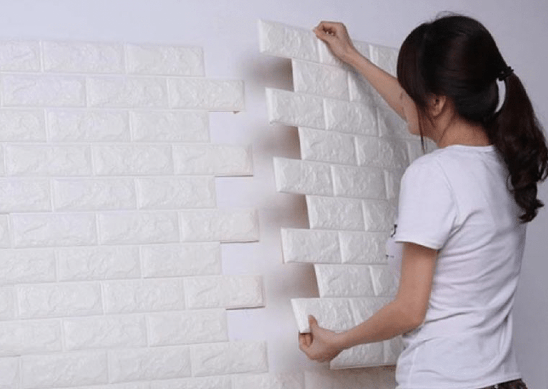 Показать клеящие обои. 3d cамоклеющиеся панели "кирпич Оникс" (Brick Beige-White). 3d панели самоклеящиеся блок 20шт белый кирпич 76х71. Самоклеющиеся панели для стен кирпичики. Белые самоклеющиеся панели для стен.